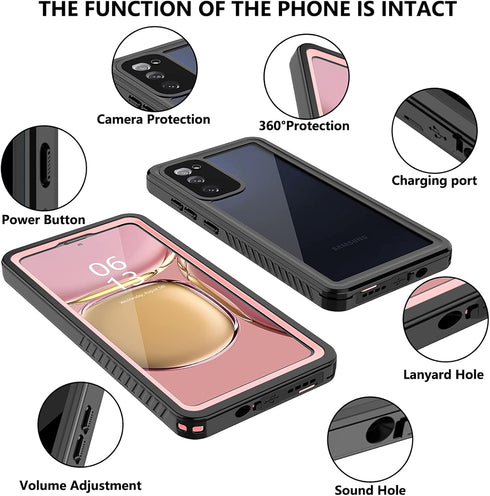 ANTSHARE Waterproof Case for Samsung Galaxy S20 FE 5G, Built-in Screen Protector, 360° Full Body Heavy Duty Shockproof