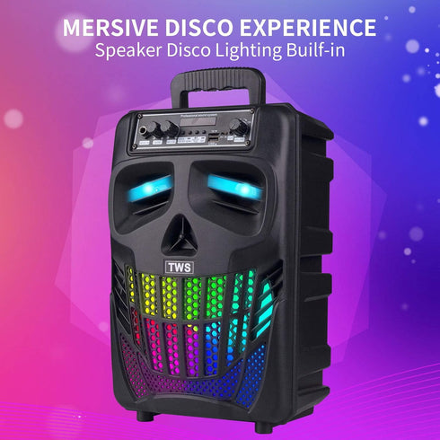 E I F E R Cool Skull Bluetooth Speakers, Portable Wireless Speaker for Smartphones, Tablets, Home Garden Party