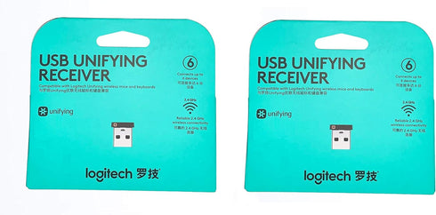 Logitech USB Unifying Receiver - 2 Pack for Personal Computer