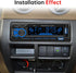 ePathChina 12V MP3 FM/MP3/WMA/FLAC/AUX/TF Car Audio Bluetooth Single DIN Car Stereo, Car FM/AM Radio LCD VA Screen Car