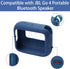 for JBL Go 4 Waterproof Bluetooth Speaker, Silicone Cover Case with Carabiner, Portable Protective Skin Case, Blue