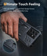 FNTCASE Samsung Galaxy S21 Ultra Case: Rugged Military Grade Shockproof TPU Cover with Kickstand, Matte Black, 6.8"