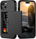 Nvollnoe iPhone 15 Case - Heavy Duty Dual Layer, Slim Wallet with Hidden Card Slot, Shockproof, 6.1" (Black)