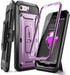 SUPCASE Rugged Phone Case for iPhone SE 3rd/2nd Gen, iPhone 7/8, with Screen Protector, Stand & Holster, Purple