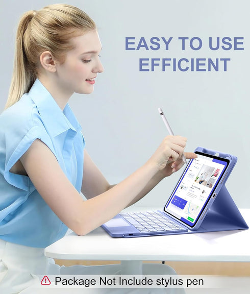 iPad 10th Generation Case with Keyboard (10.9", 2022), Multi-Touch Trackpad, Detachable Keyboard Folio Cover with