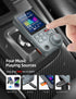 Nulaxy FM Bluetooth Transmitter for Car, Strong Microphone Bluetooth Adapter with 1.8" Color Screen for Hands-Free