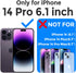 Mkeke iPhone 14 Pro Case Clear, Military Grade Protection, Not Yellowing Shockproof Phone Cover
