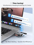 DSRKE 3.0 17/16/15, SD Card Reader, USB & USB C Dual Slots to Micro SD Card Adapter, Memory Card Reader for SD
