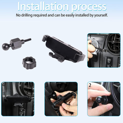 Lcojicep Car Phone Holder for Hummer H2 2003-2007, Compatible with All Mobile Phones (Style D)