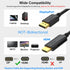 10 2-Pack, 4K Male(3840*2160,1920*1080) DisplayPort to HDMI Cable feet Display Port DP to HDMI HDTV Cord Adapter Male