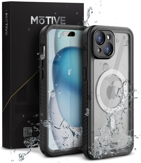 MOTIVE Waterproof Case for iPhone 15 - Built-in Screen Protector, Dustproof Shield, Shockproof 360° Water Resistance