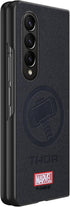 Case for Samsung Galaxy Z Fold 3 5G, Superhero Character Compatible Leather Case, Black