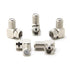 90 Degree Coaxial Connector - 3-Pack F Type Male to Female RG6 Right Angle Adapter