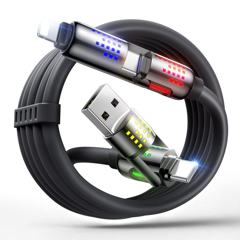 MAGIC JOHN 240W 4 in 1 Charging Cable, 6.6FT USB C to