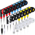 Kanayu 100 Pack Wired Earbuds, Bulk for Classroom, Basic Student Earbuds, Individually Bagged, Multicolor