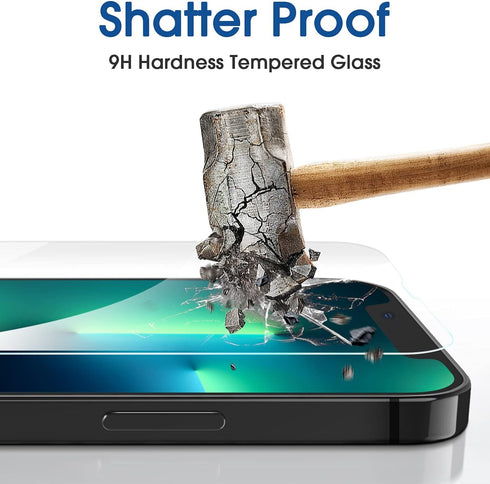 amFiIm iPhone 13 Pro Max 6.7" Tempered Glass Screen & Camera Lens Protector, Easy Installation, Bubble-Free,