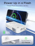RORRY 10,000mAh 30W Pack 17/16/15/14/13/12, Portable Charger, Fast Charging Power Bank with Built-in Retractable