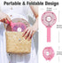 VersionTECH. Mini Handheld Fan, USB Desk Fan, Portable Table Fan with Rechargeable Battery for Travel, Pink
