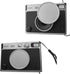 Lens Cap + Screen Protector Cover for Fujifilm Instax Mini Evo Camera(for Accessories),LCD + Lens PET Flim+Aluminum Mini Fuji Evo Lens Cap with Flocking Internal