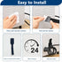 50 Abnii PCS Hook and Loop Cable Ties, Under Desk Cable Management, Self Adhesive Cable Clips Straps, Sticky-Back Cord