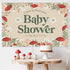 Sursurprise 5 3ft Mushroom Baby Shower Decorations, Mushroom Baby Shower Backdrop Banner Photo Photography Background *