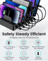 CREATIVE DESIGN Charging Station 50W, 6 Ports Multi Charger Station with 6 Charging Cables, USB Charging Dock for