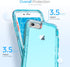 ORIbox Crystal Blue Case for iPhone 8, SE 2022, 7: Heavy Duty Shockproof Clear Case with Camera Protector