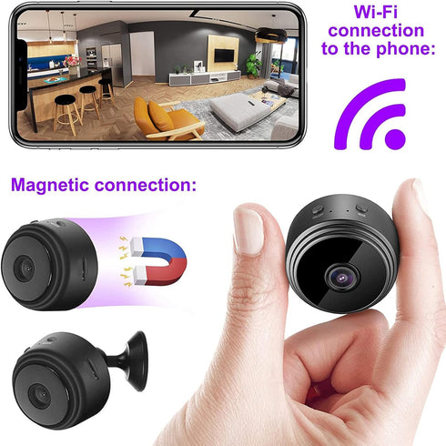 WiFi Camera Indoor, 1080P Pet Dog Camera with 150° Wide Angle and Night Viewing for Security