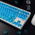 mintcaps Crystal Clear Keyboard Keycaps, Transparent PC Cherry Profile Blue Keycap Set for MX Switches