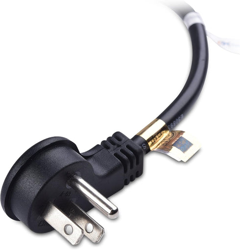 Cable Matters 2-Pack 16 AWG Low Profile Right Angle Power Cord, 6 Feet