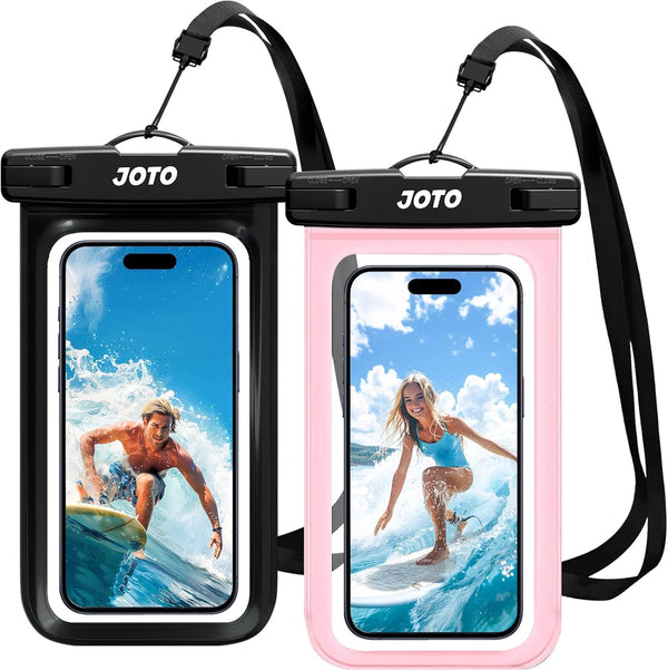 JOTO IPX8 Waterproof Phone Pouch Case, Underwater Dry Bag for iPhone 15 14 13 12 11 Pro Max, 2 Pack