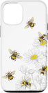 iPhone 15 Bumble Bee - Honey Bees Bee Lover Daisy Flower White Case