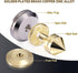 Facmogu 4PCS Golden Speaker Isolation Spikes with Pads - Speaker Spike Pad Kit for Subwoofer, Audio Amplifier