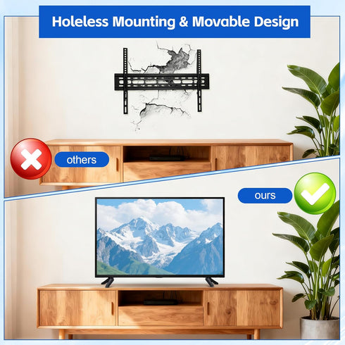 iplusmile 2Pcs 32-55 Inch Universal TV Stand - Tabletop TV Mounting Bracket Legs with Screws Compatible with Roku