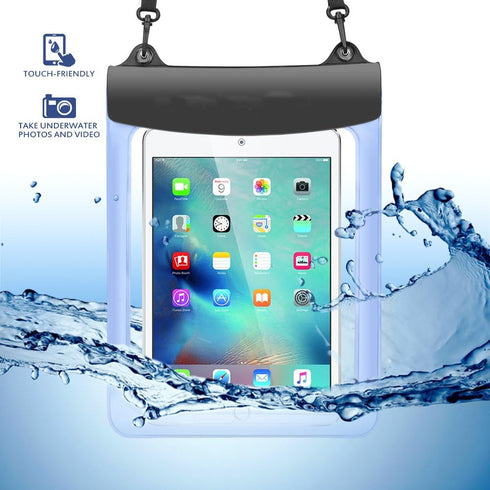 Tablet iPad Waterproof Dry Bags Sleeve Pouch for Samsung Galaxy Tab S9 S8 S7, iPad Air, Microsoft Surface (Blue)