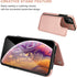OT ONETOP Wallet Case for iPhone 11 Pro with Card Holder - PU Leather Kickstand, Double Magnetic Clasp, Rose Gold