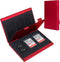 LAVILI SD Card Holder Case, Aluminum Alloy Hard Shell, Double-Layer for 6SD & 12 TF Cards, Red Color