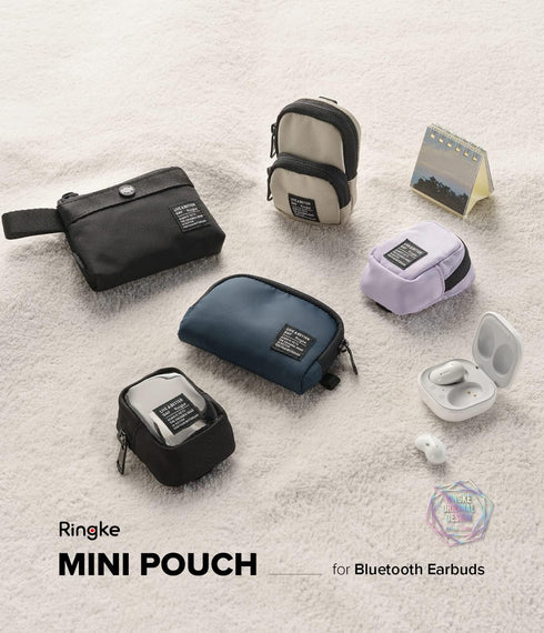 Ringke Mini Pouch Block, Waterproof Mini Bag for Universal Wireless Ear Buds, Compatible with AirPods Pro