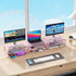 gianotter 2-Tier Metal Monitor Stand Riser, Desk Accessories & Workspace Organizer for Office Supplies, Pink