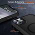 MOCCA iPhone 12 Case: Strong Magnetic, Compatible with MagSafe, Slim Shockproof Translucent Protective Cover - Black