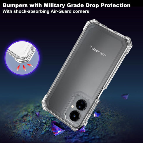 Celero 3 5G Phone Case - Ailiber with Screen Protector, 2 Layer Shockproof Protection - Heavy Duty Rugged Clear