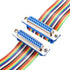 uxcell IDC Rainbow Wire Flat Ribbon Cable - DB25 Female to DB25 Female Connector, 2.54mm Pitch, 11.8inch Length