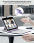 MoKo Universal Tablet Case with Keyboard for 9"-11" Tablets, Removable Wireless Bluetooth Keyboard & Pen Holder, Lilac