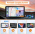Portable Apple Carplay Screen for Car - Wireless Android Auto Stereo, 7 Inch IPS Touch Screen