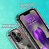 Coolwee Clear Glitter Compatible with iPhone 12 Pro Max Case, Thin Flower Cute Crystal Lace Bling Protective Cover
