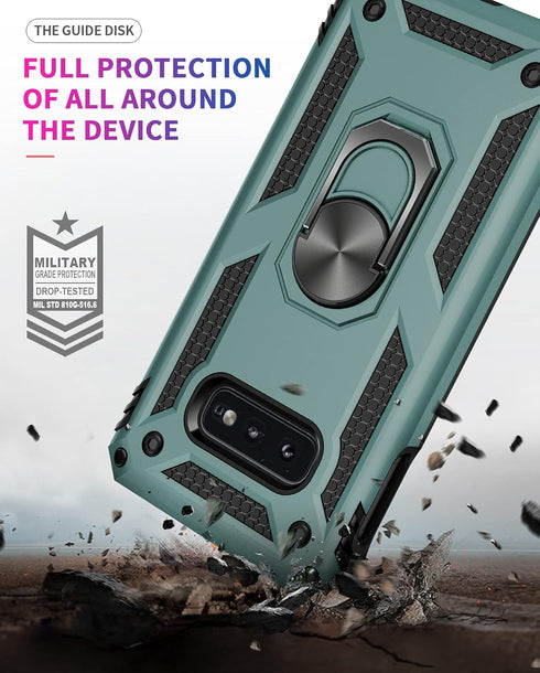 S10e Phone Case Military Grade Heavy Duty Armor, Dual Layer Rugged Shell, Shockproof Protection for Galaxy S10e, Green