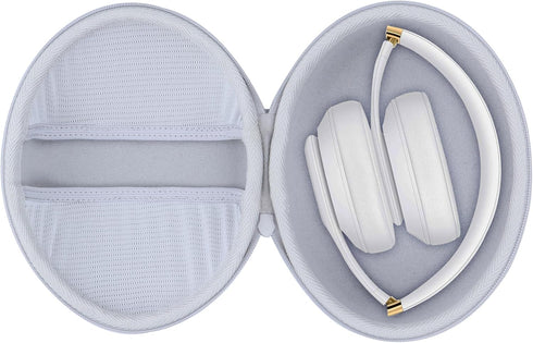 Hard Carry Case for Beats Studio Pro, Studio 3, Solo 4, Solo 3, Solo 2 Wireless Noise Cancelling Headphones (Off White)