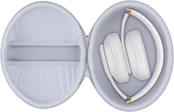 Hard Carry Case for Beats Studio Pro, Studio 3, Solo 4, Solo 3, Solo 2 Wireless Noise Cancelling Headphones (Off White)