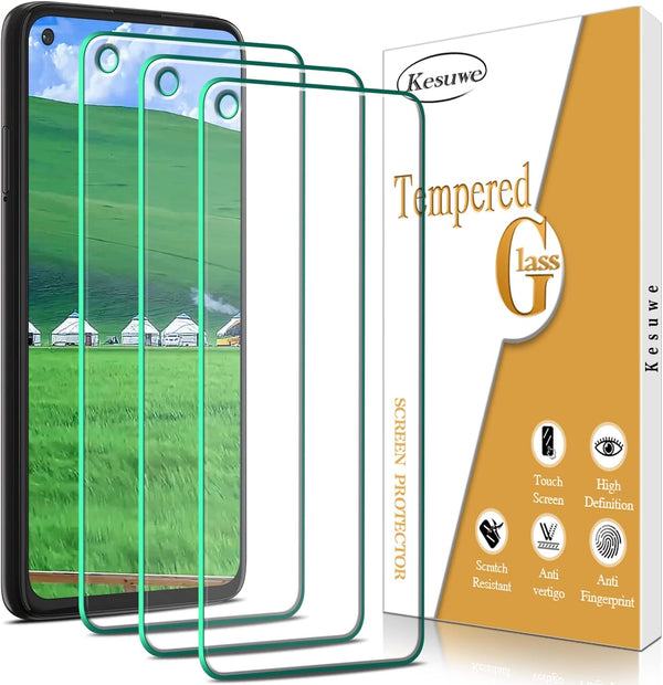 Kesuwe Screen Protector for Motorola Moto G Power 2020 - 3 Pack, Tempered Glass, 9H Hardness, Bubble Free