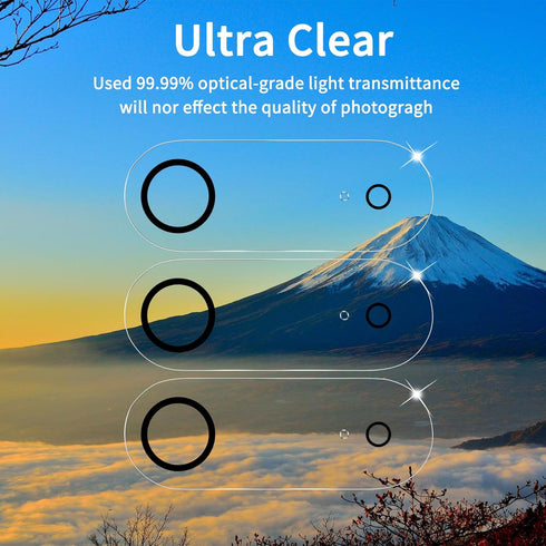Dengduoduo 3 Pack 9H Camera Lens Protector for iPhone Air, Tempered Glass Lens Cover, Ultra HD, Hardness, Anti-Scratch